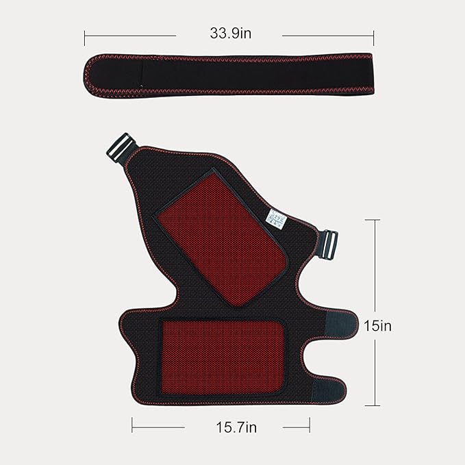 Heated Shoulder Brace with Massager Portable Electric Heating Pad for Shoulder Pain and Upper Arm Muscle Massage Heated Wrap for Shoulder Right