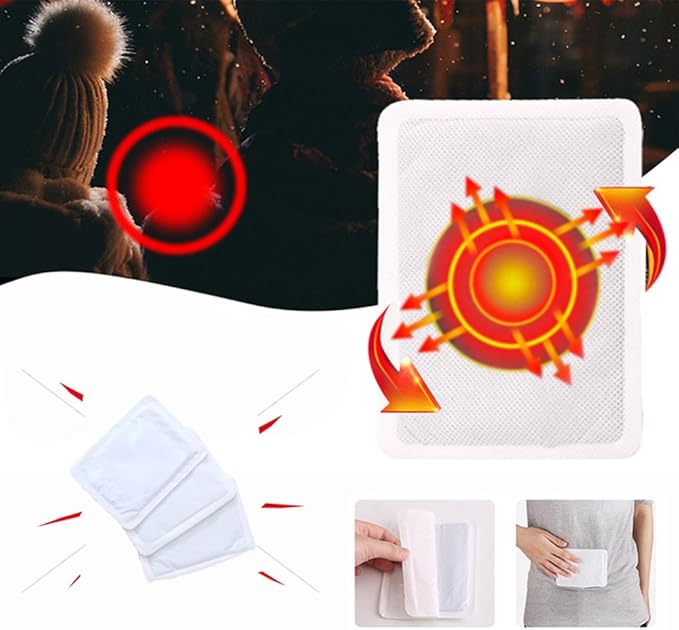 WORLD-BIO Body Warmers for Cold Weather, Heat Warmer Patch Disposable with Adhesive Backing Gives Hours Warm - 12/20/32/40 Packs, Hand Warmers Long Lasting Safe Natural Odorless