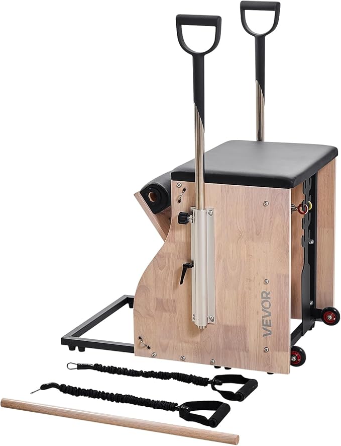 VEVOR Pilates Reformer Foldable, Suitable for Intermediate and Beginners Users, Pilates Equipment for Home Gym Studio Use with 4 Adjustable Resistance Spring, Up to 400 LBS