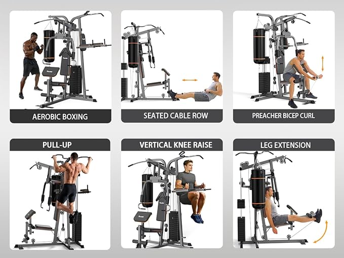 SincMill Home Gym Multifunctional Full Body Workout Equipment for Home Exercise Fitness