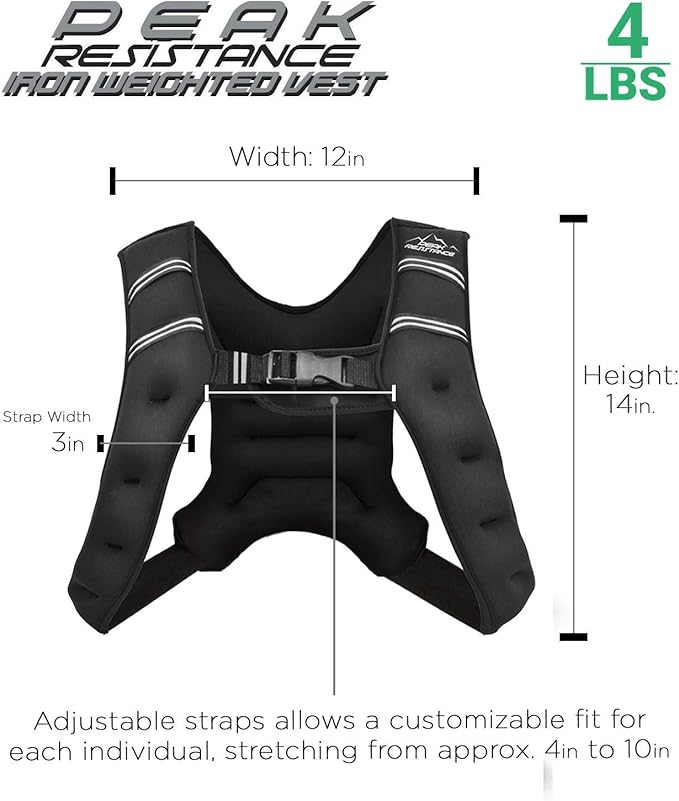 "Aduro Sport Weighted Vest Workout Equipment, 4lbs/6lbs/12lbs/20lbs/25lbs/30lbs Body Weight Vest for Men, Women, Kids"