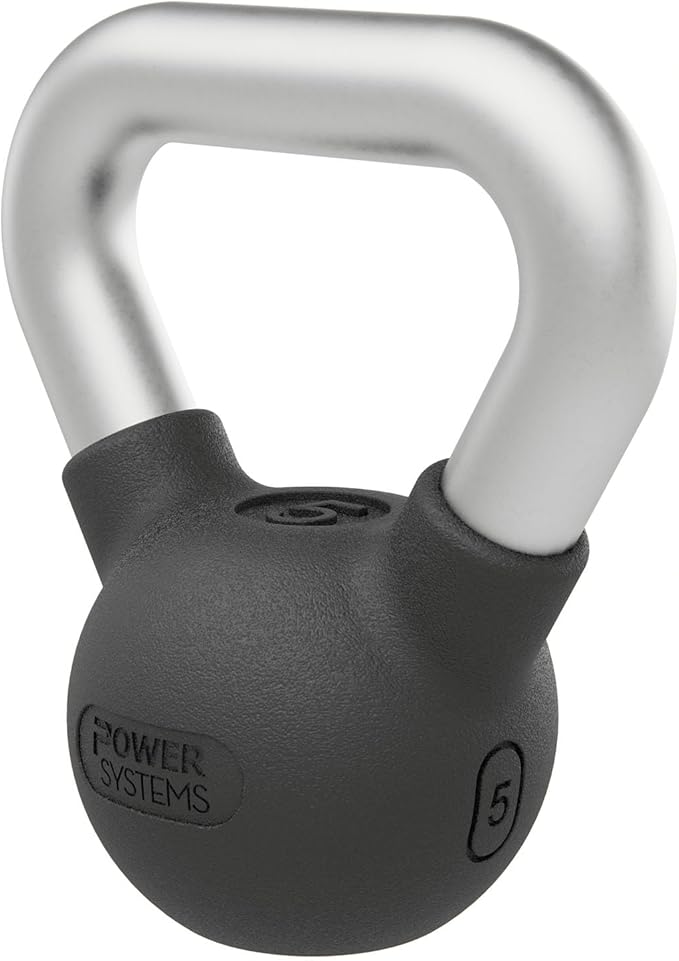 Power Systems Elite Rubber Kettlebell - Premium Molded Rubber & Perfect for Your Training Space