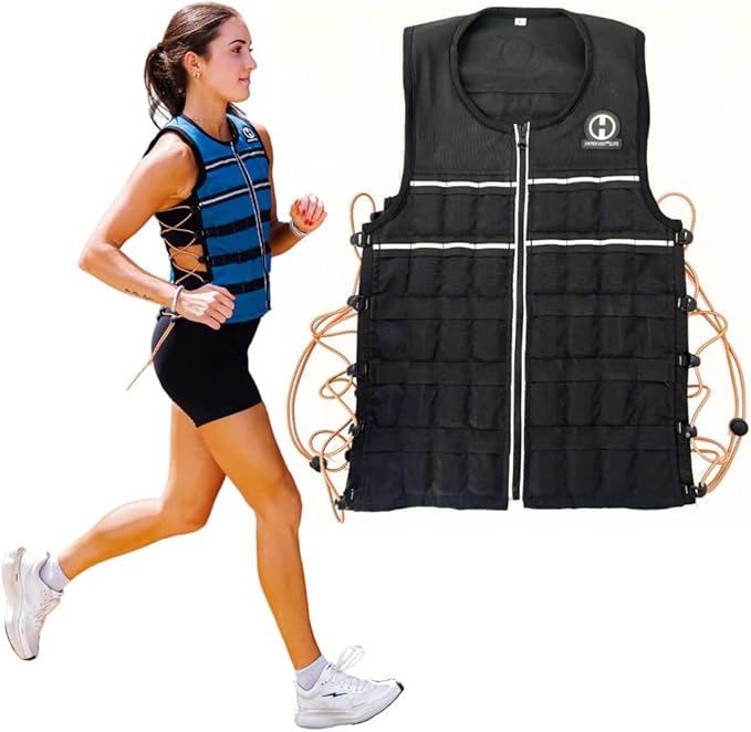 Hyperwear HyperVest ELITE Adjustable Weighted Vest for Women and Men — Thin Steel Weights, Stretch CORDURA Fabric — Weight Vest for Walking, Running, Strength Training