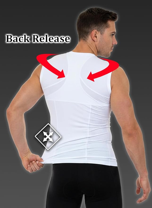 Posture Shirts for Men : Black, White, tankshirts, Longsleeve, s-3xl, Deodorant, uv, Quickdry, Japanesebrand,