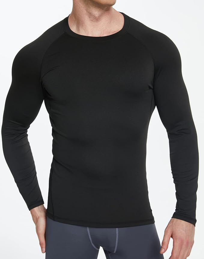 5 or 4 Pack Compression Shirts for Men Long Sleeve Athletic Base Layer Undershirt Gear T Shirt for Workout