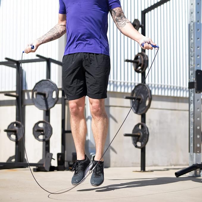 Power Systems Adjustable Speed Jump Rope – Lightweight PVC Skipping Rope for Cardio, Agility, Boxing & Home Gym Workouts