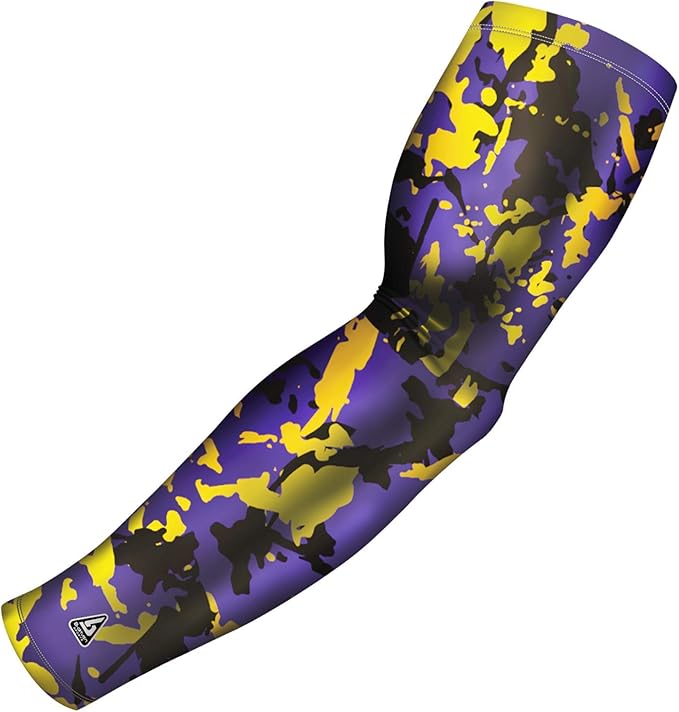 B-Driven Sports Pro Fit Compression Arm Sleeve - Arm Sleeve for Men Women & Youth - Basketball, Baseball, Football - Single
