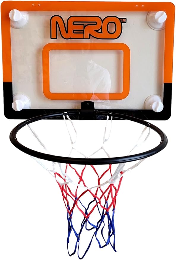 The Incredible B-Ball Hoop for Play Indoors. Durable Indoor Hoop with 3 Safe Options to Install! Hooks, Adhesives Or Suctions. for Your Door, Or Anywhere On The Wall. Easy to Assemble. 14.2"X20.5"