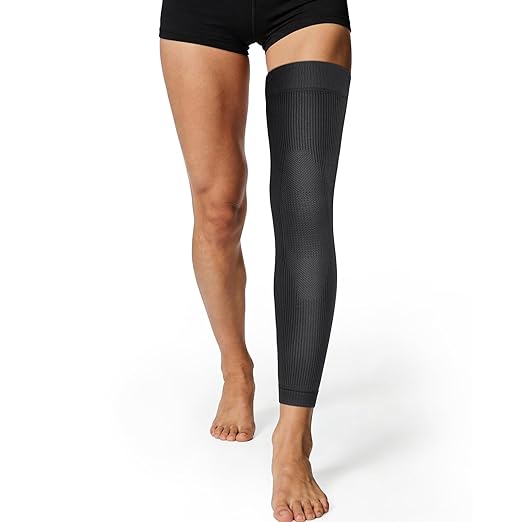Leg Compression Sleeve - Full Length Knee Sleeve Covers Thigh, Knee and Calf, Stays in Place for Sports, Soft and Elastic for Comfort, Small
