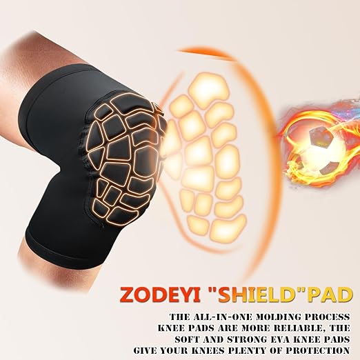 Wrestling Knee Pads Short Knee Sleeve, 2 Pcs Knee Compression Sleeve for Football, Basketball, Volleyball(Black_L_2 Pcs)