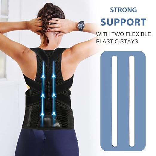 Back Brace Posture Corrector for Women and Men - Adjustable Posture Back Brace for Upper and Lower Back Pain Relief - Improve Back Posture and Lumbar Support, X-Large(Waist:37-42 Inches)