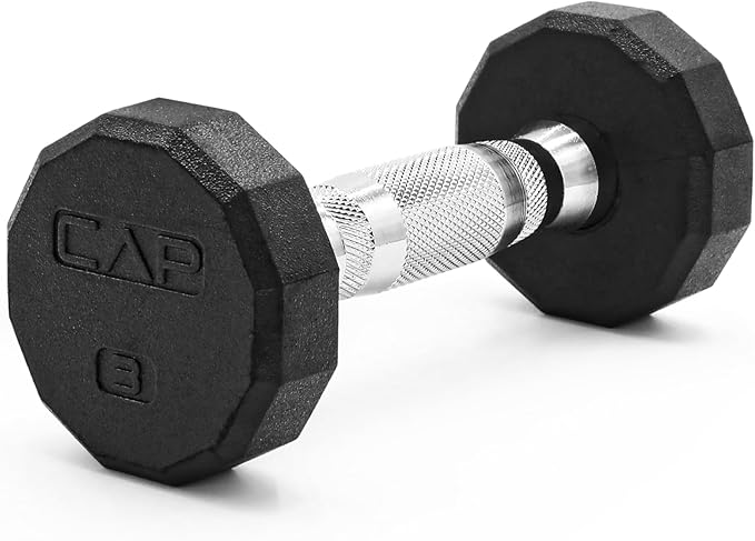 CAP Barbell Coated Hex Dumbbell Weight - Single | 10-120 lbs | Multiple Options