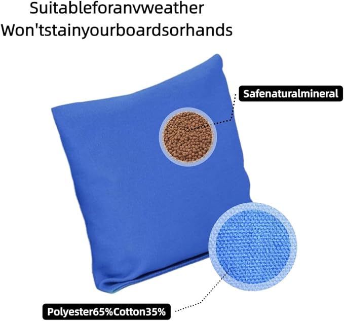 Sandbag Toss Set, Piece Standard Beanbag Set for Tossing Official Professional-Size and Weight Sandbags, Two-Tone All-Weather Sandbag Beanbag Set with Rainproof Carry Bag