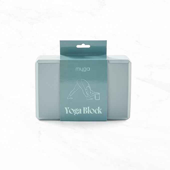 MYGA Yoga Block,Lightweight EVA Foam Yoga Brick,High Density Non-Slip Block for Yoga Poses, Pilates, Balance and Flexibility
