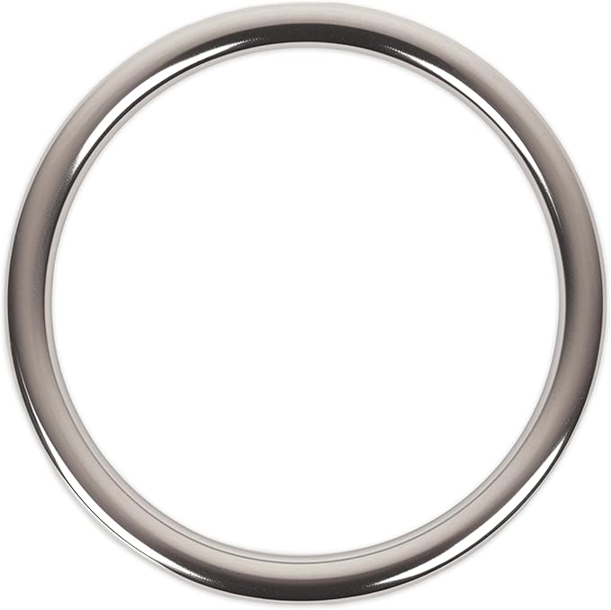 3.94 inch Metal O Rings,Stainless Steel Round Ring Buckles 5/64" Wire Diameter,metal rings for crafts,Solid Welded Loop(2, ID5/64*D3.94(100mm))
