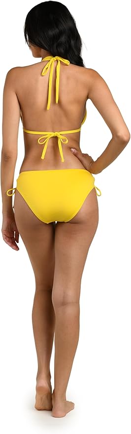 Island Goddess Rouched Halter Bikini Swimsuit Top