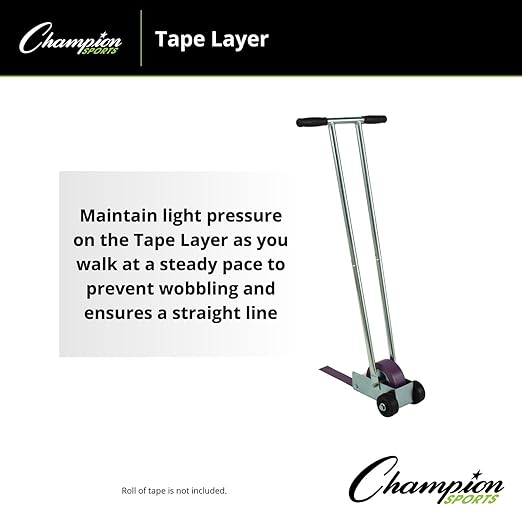 Champion Sports Floor Marking Tape Layer - Uses Single Sided Tape 1" and 2"Wide - Schools, Gyms, Restaurants