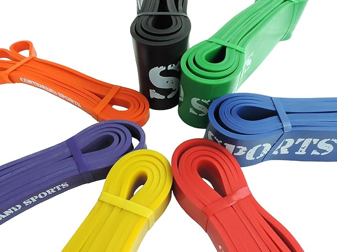 Contraband Sports 7419 41in Loop Elastic Resistance Bands, Weight Lifting Bands, Powerlifting Bands, Pullup Assistance Bands, and Yoga Stretch Bands - Perfect for Gym, Home, or Travel