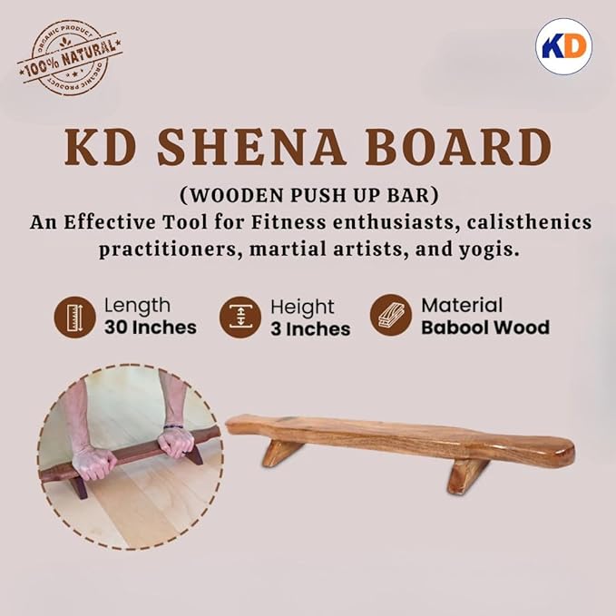 KD Willmax SHENA PUSH UP BAR FITNESS INDIAN CLUB MEEL KARLA KATAI FITNESS DURABLE WOODEN EQUIPMENT