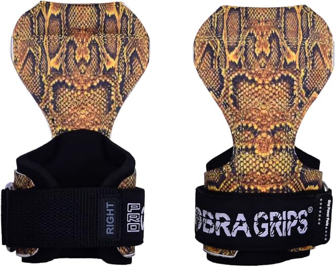 Cobra Grips Weight Lifting Gloves with Adjustable Neoprene Padded Wrist Wraps - Heavy Duty Alternative to Power Lifting Hooks for Deadlifts
