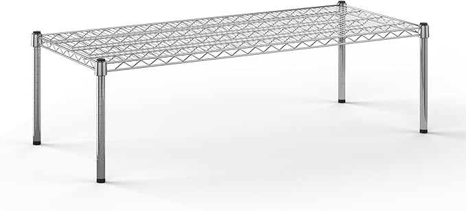 21''W x 48''L x 14''H Chrome Plated Wire Dunnage Rack | Off The Floor Storage