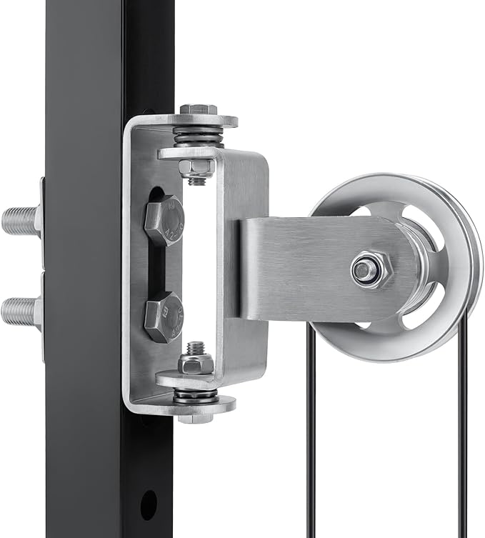 Cable Pulley System for Squat Rack,Gym Pulley Blocks,Upgrade Rotation 180 Degree Rack Mounted Swivel Pulley,Heavy Duty Swivel Pulley for LAT Pulley System,Applicable to:2*2 and 3*3 Inch Power Racks