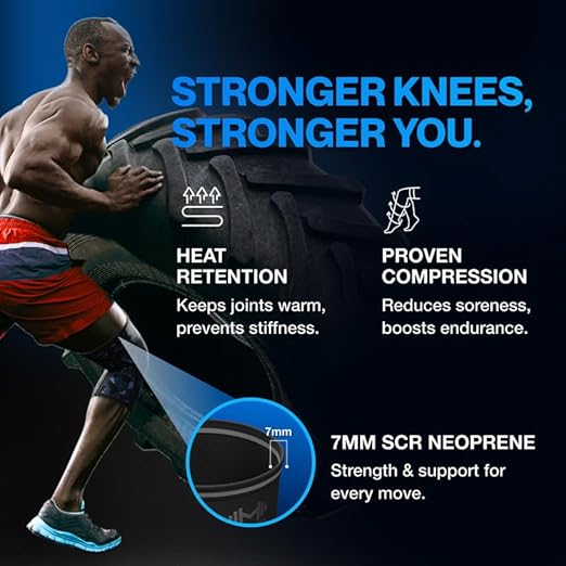 Modvel 7mm Neoprene Knee Sleeves for Men & Women Weightlifting & Powerlifting – Compression Knee Sleeve Support for Squats, Gym, Training – USPA, IPL Approved – XX-Large Army/dark (Pair)