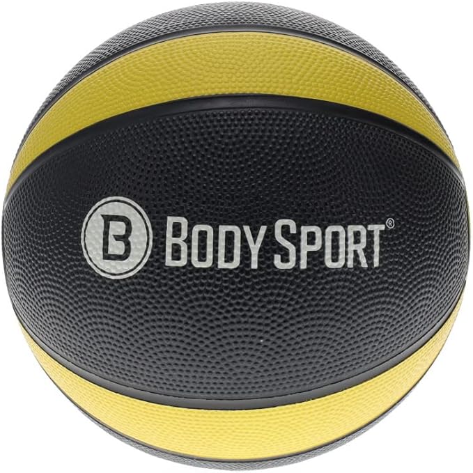 Body Sport Medicine Ball – Weighted Exercise Ball – at-Home Gym Equipment – Fitness Workout Ball – Cardio & Torso Strength Training