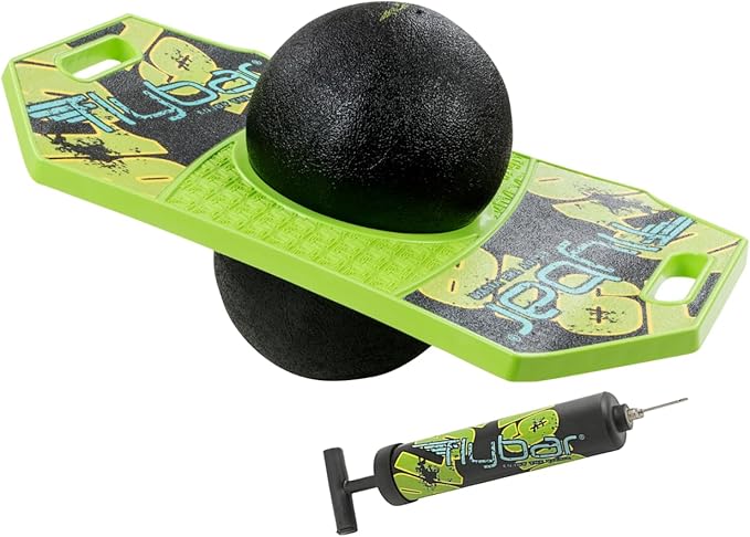 Flybar Pogo Trick Ball for Kids – Balance Bounce Board with Anti-Slip Deck – Pump Included - Indoor & Outdoor Toys for Boys and Girls Fun Way to Reduce Screen Time Supports up to 160 lbs – Ages 6+