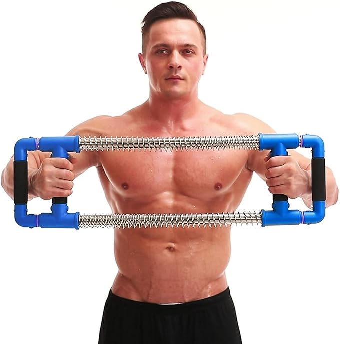 GoFitness Push Down Bar Machine - Chest Expander at Home Workout Equipment for Chest, Arm, Shoulder, Abs and Back - Portable Upper Body Trainer for Home, Travel or Outdoors