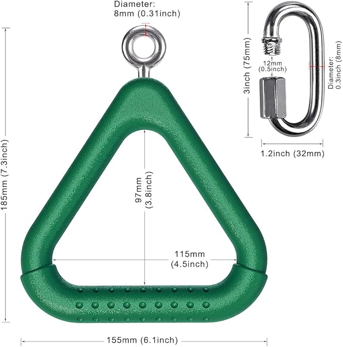 Dolibest Monkey Bars Swing Trapeze Bar Kids Monkey Bars Playground Trapeze Bar Swingset Rings Swing Sets for Backyard with Monkey Bars Ninja Course for Kids Outside Playset with Monkey Bars (2Pcs)