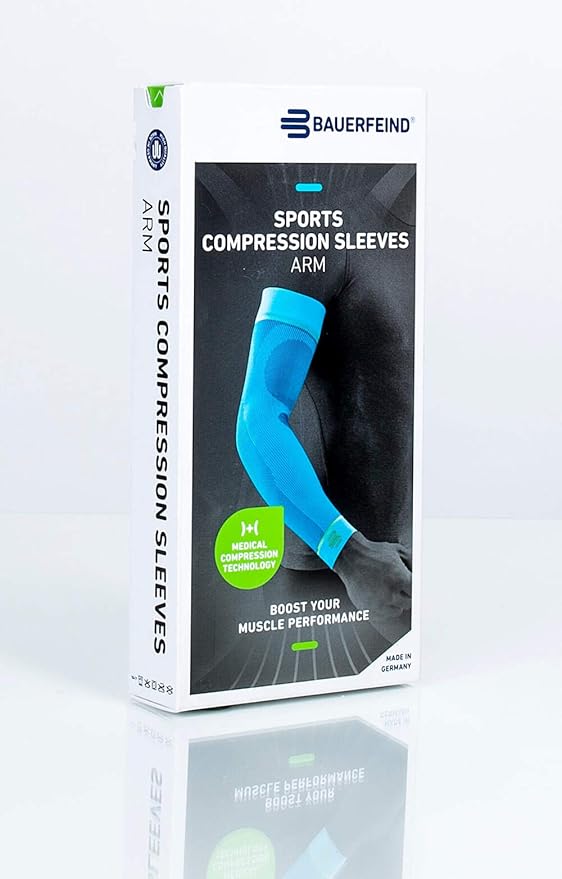 Bauerfeind Sports Compression Arm Sleeves - Gradient Compression Improves Oxygen/Blood Circulation - 1 Pair