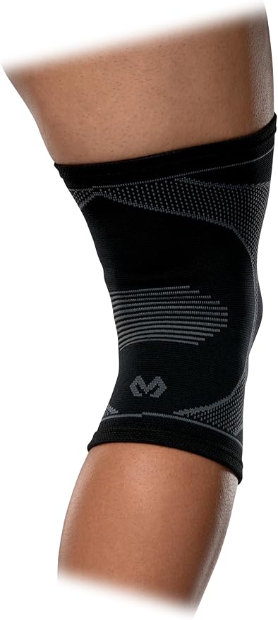McDavid Elite Knee Sleeve with Gel Pad and Stays. Compression Knee Patella Support for Knee Pain Relief. Engineered Elastic. For Men and Women. Left or Right Leg. Black or Grey.