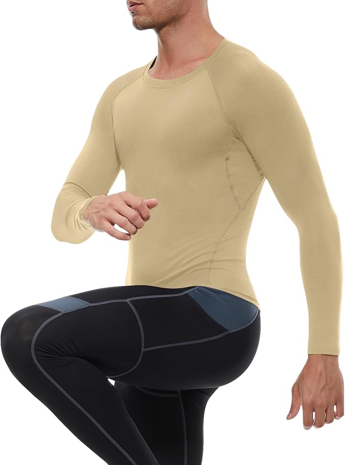 SPVISE 1 or 3 Pack Men's Compression Shirts Long Sleeve Workout Gym T-Shirt Running Top Cool Dry Sports Baselayer Undershirts
