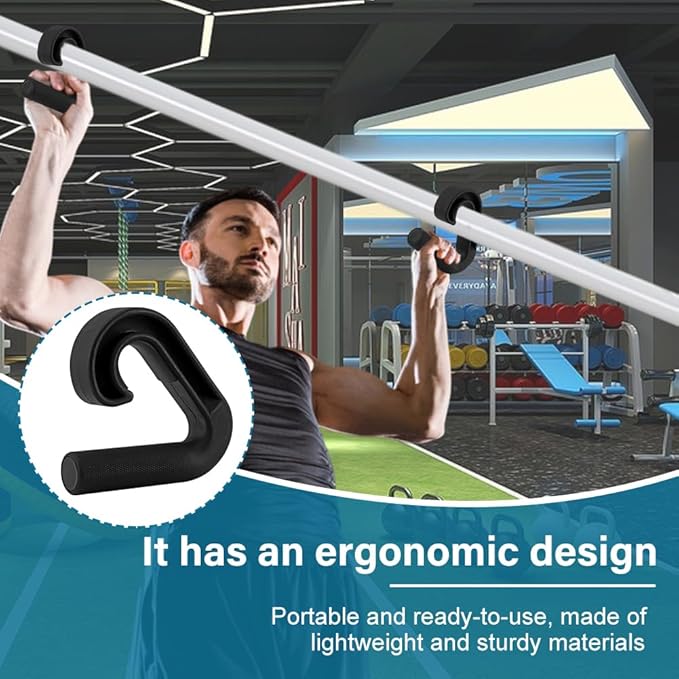 Neutral Grip Pull Up Handles Attachment for Pull up Bars, Barbells & Resistance Bands, Ergonomic, Portable, Durable Handles with Non-Slip Design for Home Gym