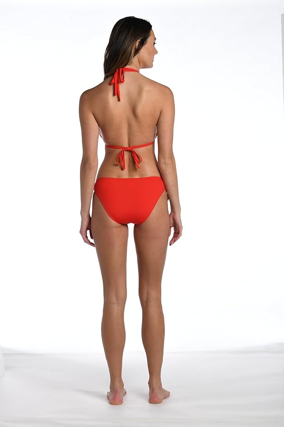 Island Goddess Rouched Halter Bikini Swimsuit Top