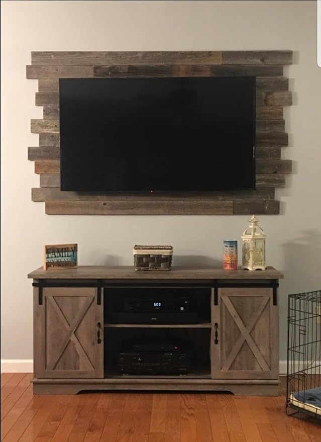 Rockin' Wood Real Wood Nail Up Application Rustic Reclaimed Naturally Weathered Barn Wood Accent Paneling Board Planks for Home Walls (1 Square Foot Sample)
