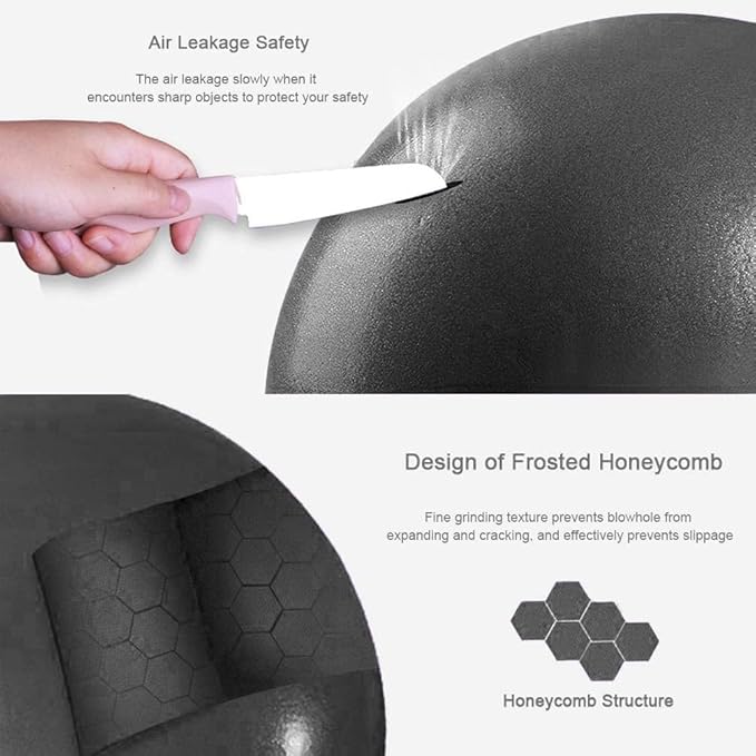2 Pack Exercise Balls, 8-9 Inch Mini Pilates Yoga Balls, Anti-Burst Small Fitness Balls for Pilates, Yoga, Core Training and Physical Therapy, Improves Balance