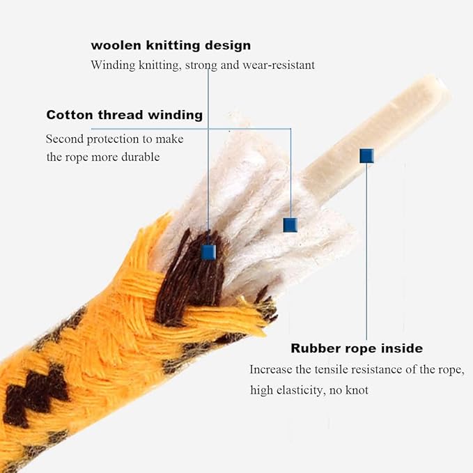 Jump Rope for Kids Adjustable Length Cotton Rope with Wooden Handle for Boys and Girls Sport Fitness Exercise