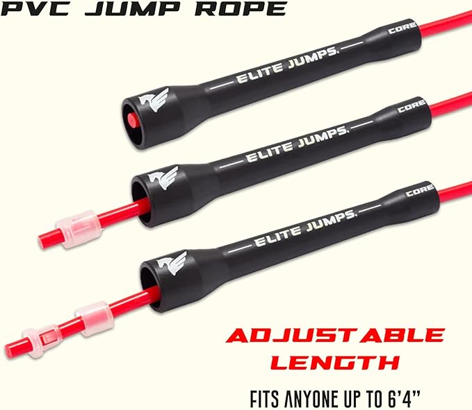 Elite Jumps - Beginner Progression Bundle - 3 Weighted Jump Ropes & Storage Case - Ropes for Beginners, Intermediates, & Advanced Users - Strong & Durable - Progression Training