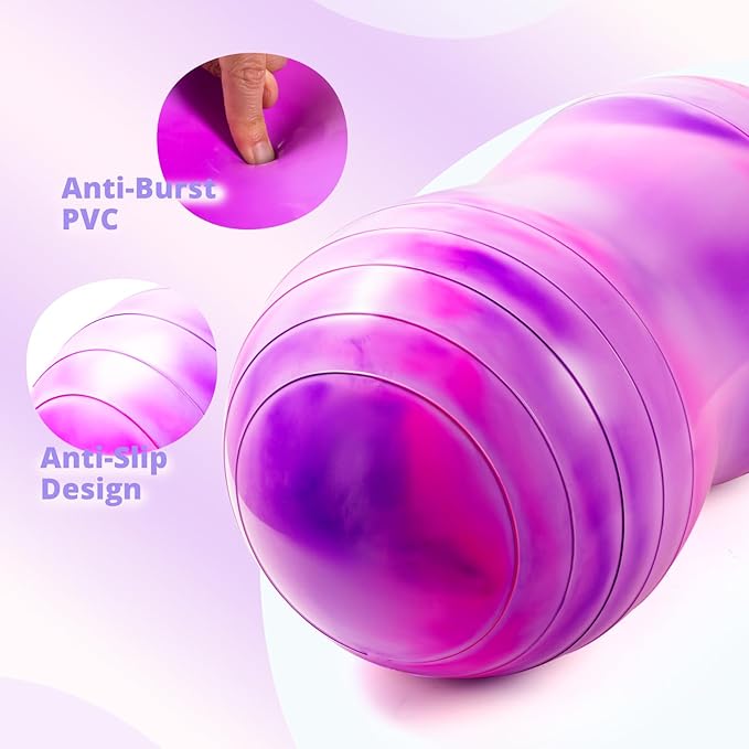 18’’/20’’ Peanut Ball for Kids & Adults, Anti-Burst Exercise Ball for Autism Sensory Training, Pregnancy & Physical Therapy, Yoga Balance Ball Chair for Fitness.
