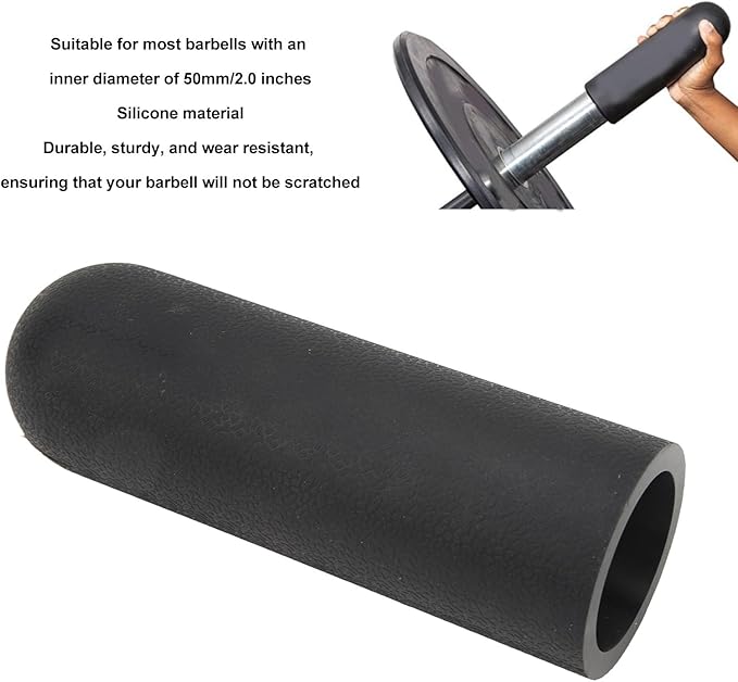 Topyond Silicone Grips Barbell, Dumbbell Grips Non-Slip Protective Pads, Core Strength Hard Pull Row Abdominals Back Muscle Gym Silicone Grips