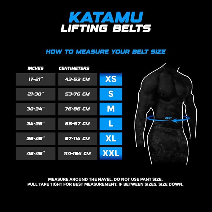 Katamu Premium Leather Lever Weightlifting Belt – Secure Steel Lever, Powerlifting Support for Deadlifts, Squats & Heavy Lifts - Lift More, Look Good