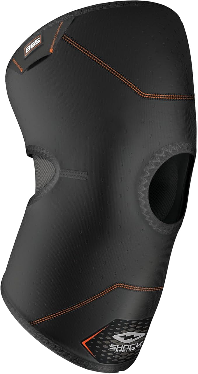 Shock Doctor Knee Brace Compression Sleeve Support (1 Unit). Helps Pain / Healing from Arthritis, Bursitis, Tendonitis, Meniscus Tear, Patella Alignment and more. For Basketball, Football, Running and most Sports. Increases Blood Flow. Knee Wrap for Me...