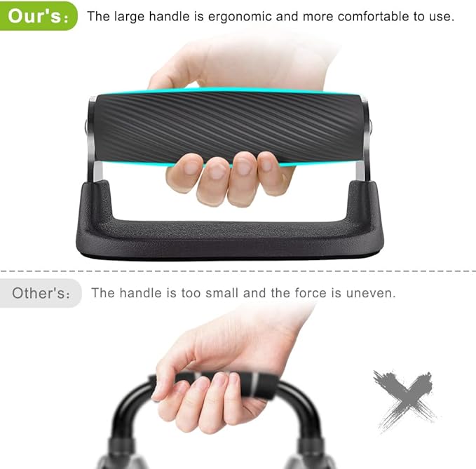 Push Up Bars with Bottom Anti-Slip Pad Push Up Handles for Floor Soft Plastic Pushup Handles Strength Training Pushup Stands