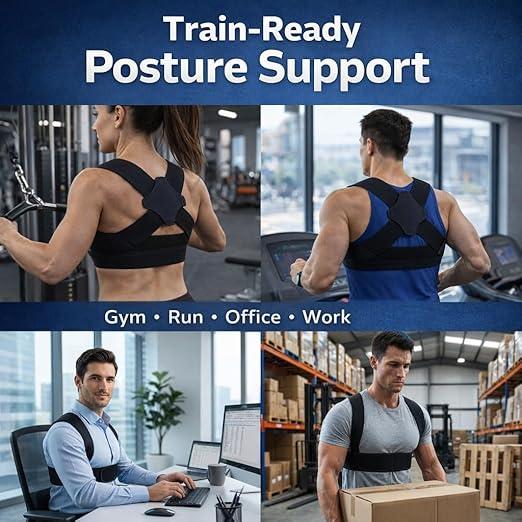 Posture Corrector for Women and Men - Lightweight Upper Back Brace Posture Corrector for Neck Shoulder & Back Pain Relief Under Clothes - Invisible Shoulder Support Brace Improve Posture Correct Hunchback Slouching