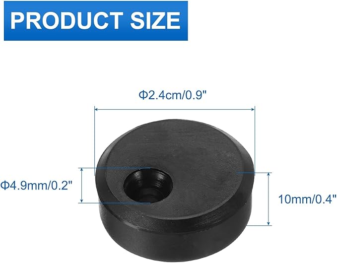 uxcell 4pcs Anti-Jump Disk Block, Sliding Barn Door Hardware Anti-Skip Pads Anti-Derailment Tools Anti-Off Parts for Sliding Barn Wood Door, Black