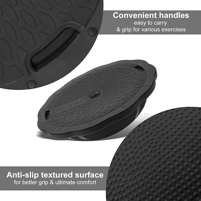 Yes4All 880LBS Half Ball Balance Trainer, Pilates Balance & Stability Ball for Exercises, Home Gym, Floor & Full Body Workouts