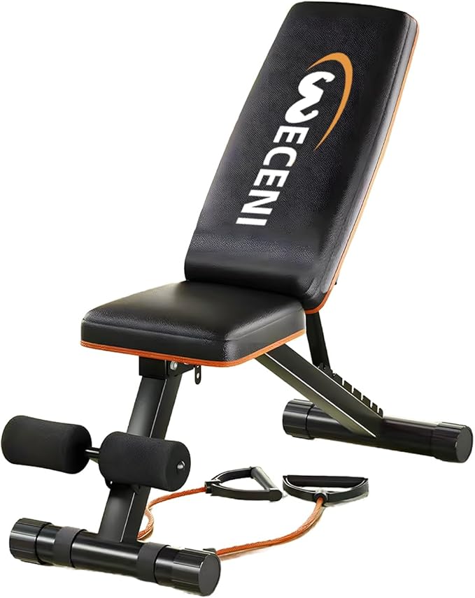 Adjustable Weight Bench,Adjustable weight bench, Multi-Functional Foldable workout Bench Press with 660 LBS Capacity, Strength Training Equipment gym for Home, Full heavy duty fitness bench gym at home.
