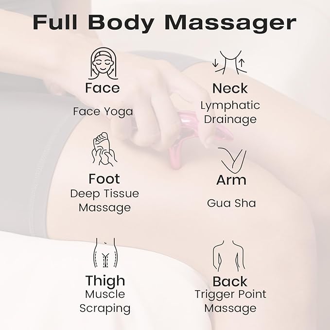 lifechill Trigger Point Massage Tool for Pain Relief Deep Tissue, Gua Sha & Muscle Scraper Tool for Full Body, Thumb Saver Acupressure Tool Relieve Muscle Knots